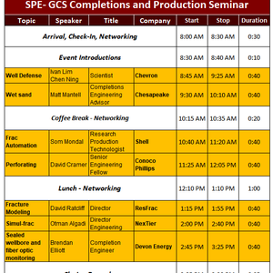 SPE Completions and Production Seminar